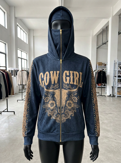 Cowgirl Mask Hoodie front